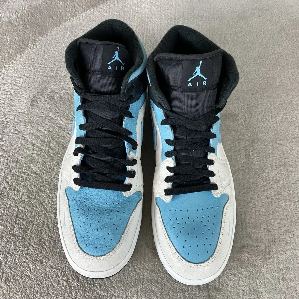 Jordan 1 Mid SE Shoes Mens Sneaker Size 12 Blue Chill Leather Basketball New